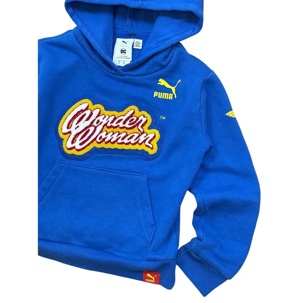 DC Wonder Woman Patchwork Puma Primary colors Hoodie Youth small Kidcore comics